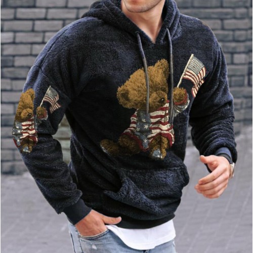 printed cute bear hoodie HF1604-02-02 printed cute bear hoodie HF1604-02-02